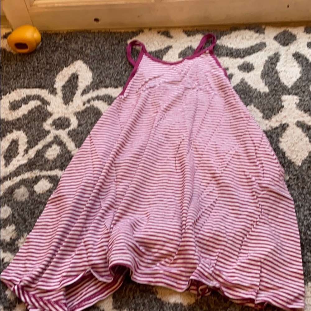 Magenta and white stripe American eagle tank